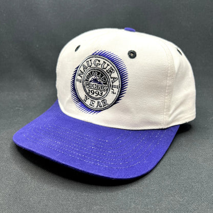 Vintage 1993 Colorado Rockies Inaugural Year Snapback Hat MLB Cap