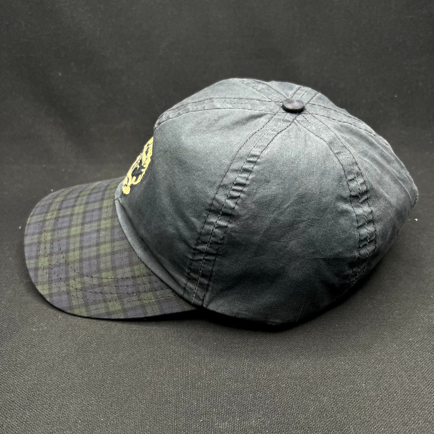 Vintage Turnberry Scotland Black Watch Plaid Strapback Golf Hat Made in Scotland