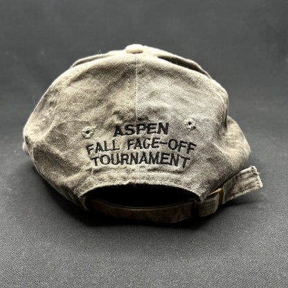 Vintage Aspen Fall Face Off Hockey Tournament Strapback Hat Goalie Shut Out Cap