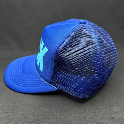 Vintage BECK Trucker Hat Blue Otto Snapback Graphic Foam Mesh Cap