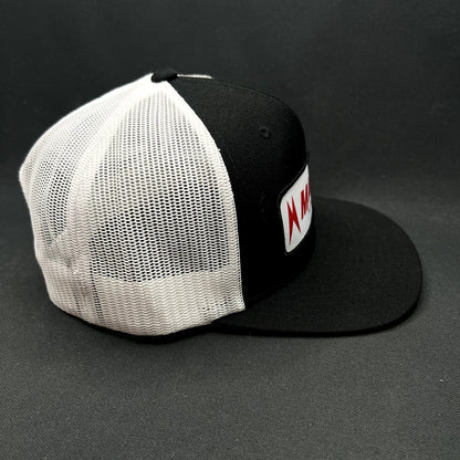 Madshus Cross Country Ski Company Snapback Trucker Hat Black White