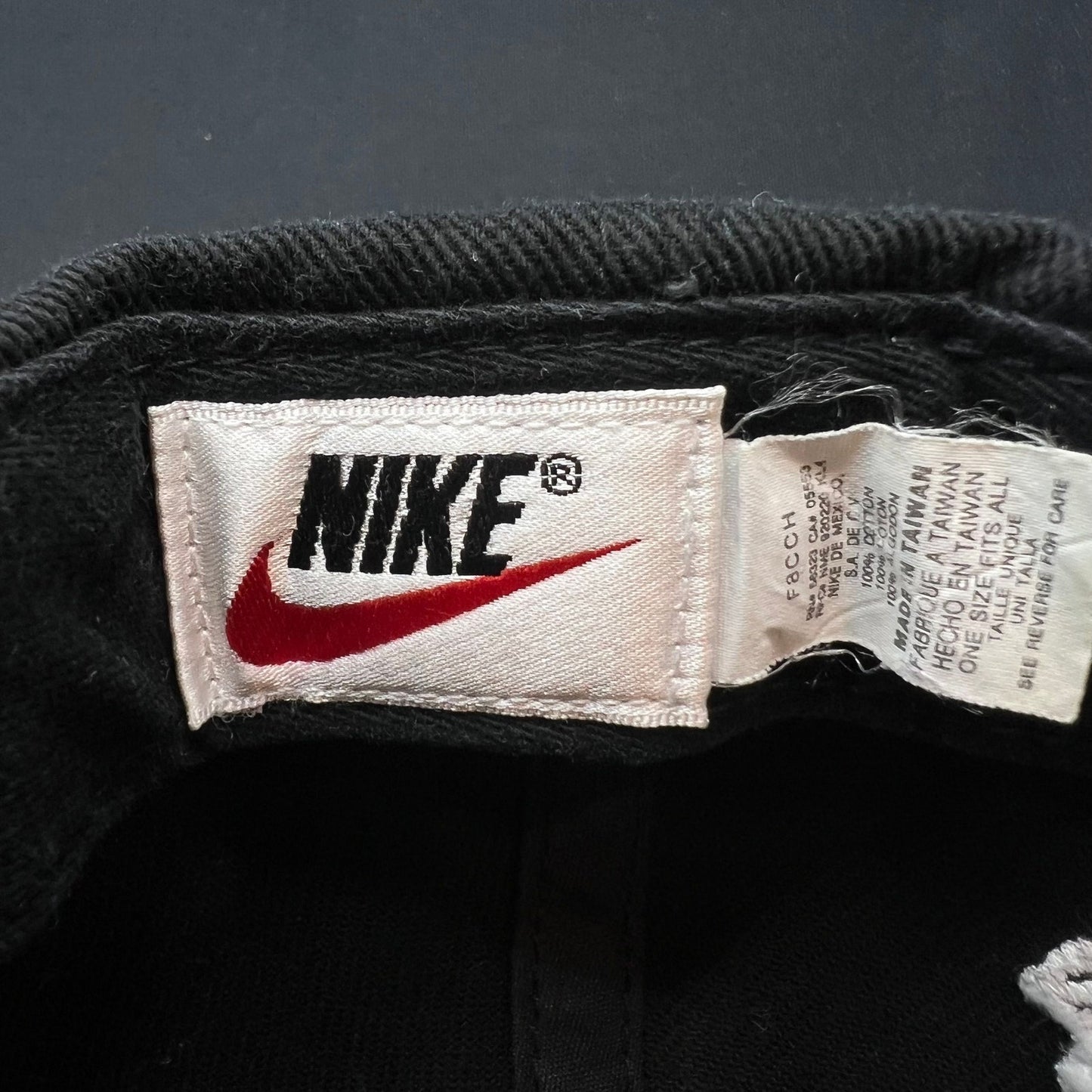Vintage Nike Swoosh Snapback Hat 90s Black Cap Magaña Script