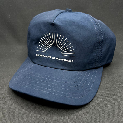 Vuori Investment In Happiness Navy Snapback Performance Hat