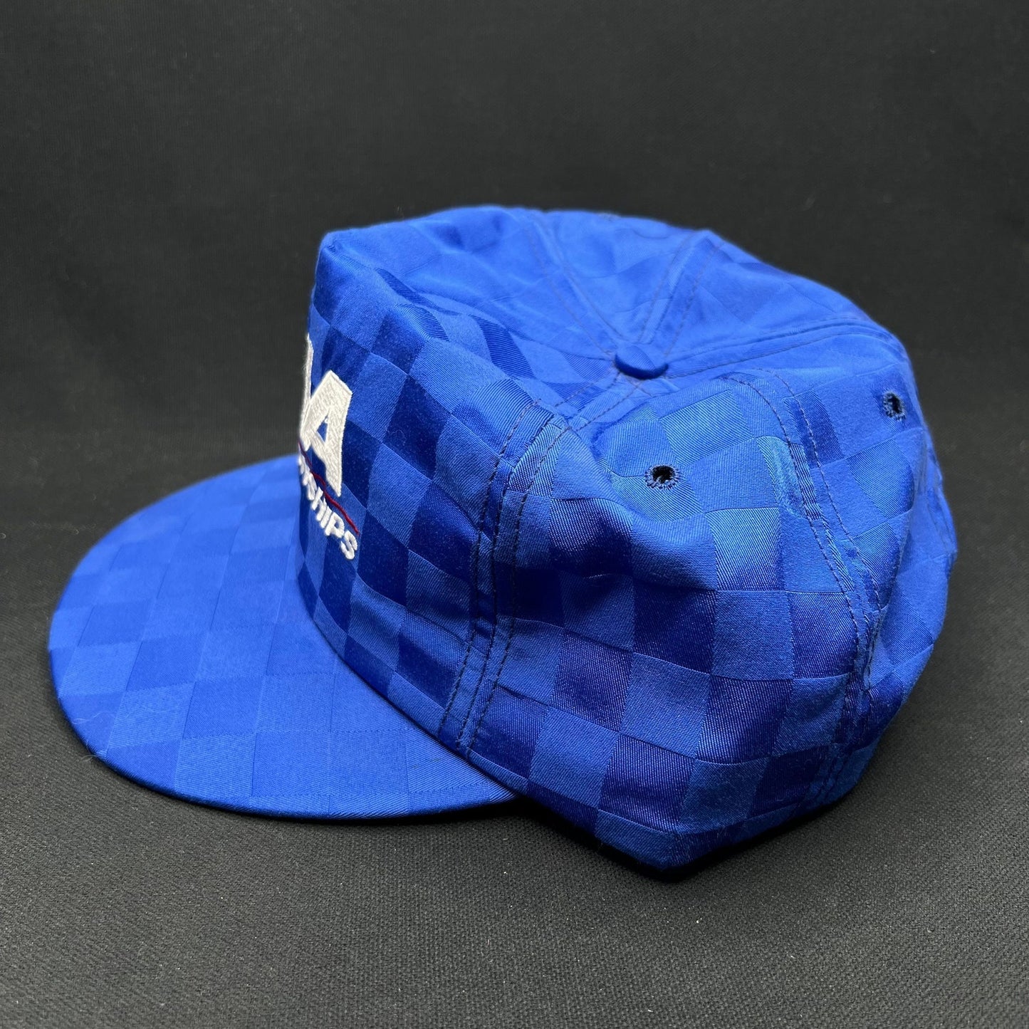 Vintage CAA Championships Snapback Hat USA Made Checkered