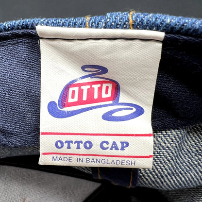 Vintage Nestlé Denim Suede Strapback Hat Otto Cap Distressed USA