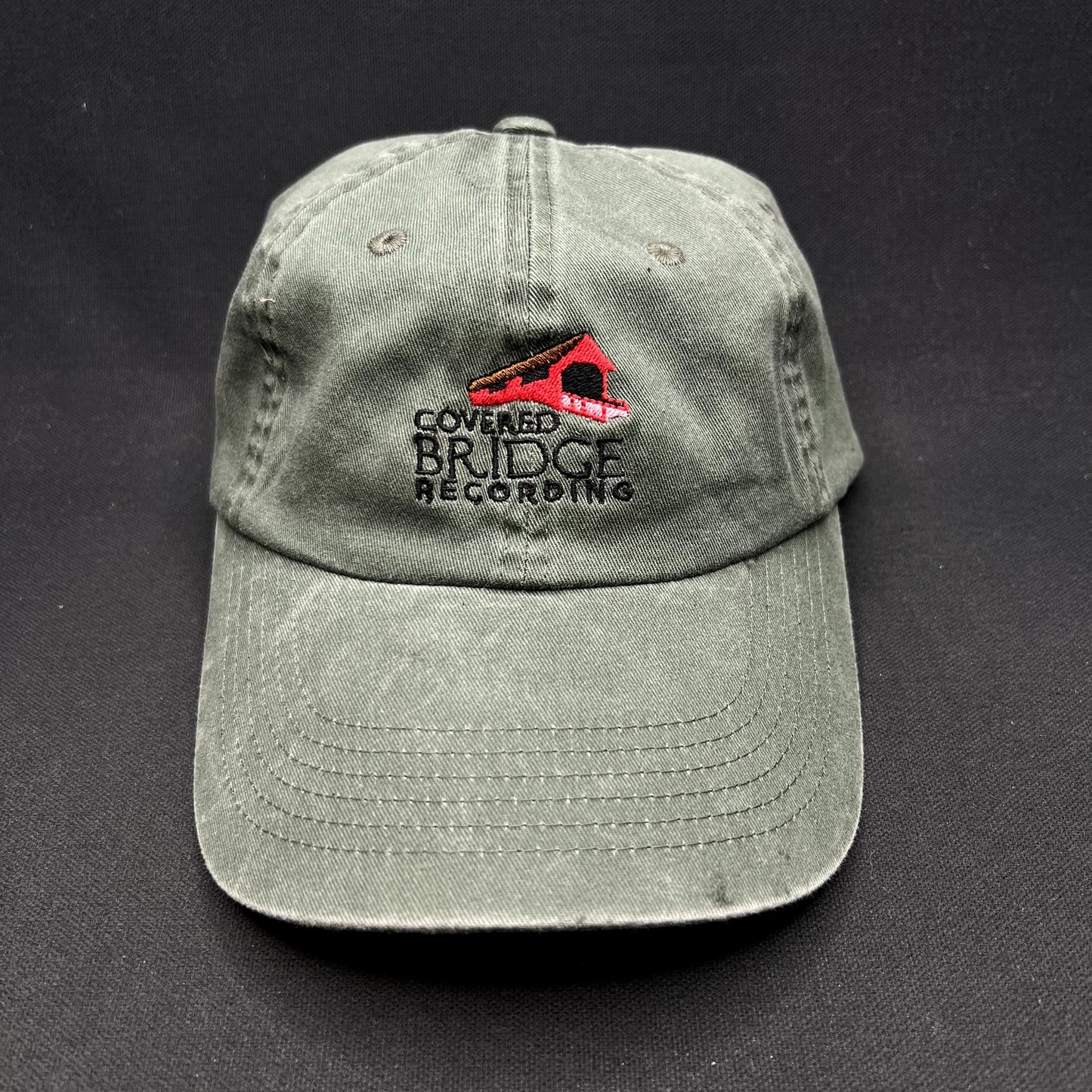 Covered Bridge Recording Studio Olive Green Strapback Hat Port Authority