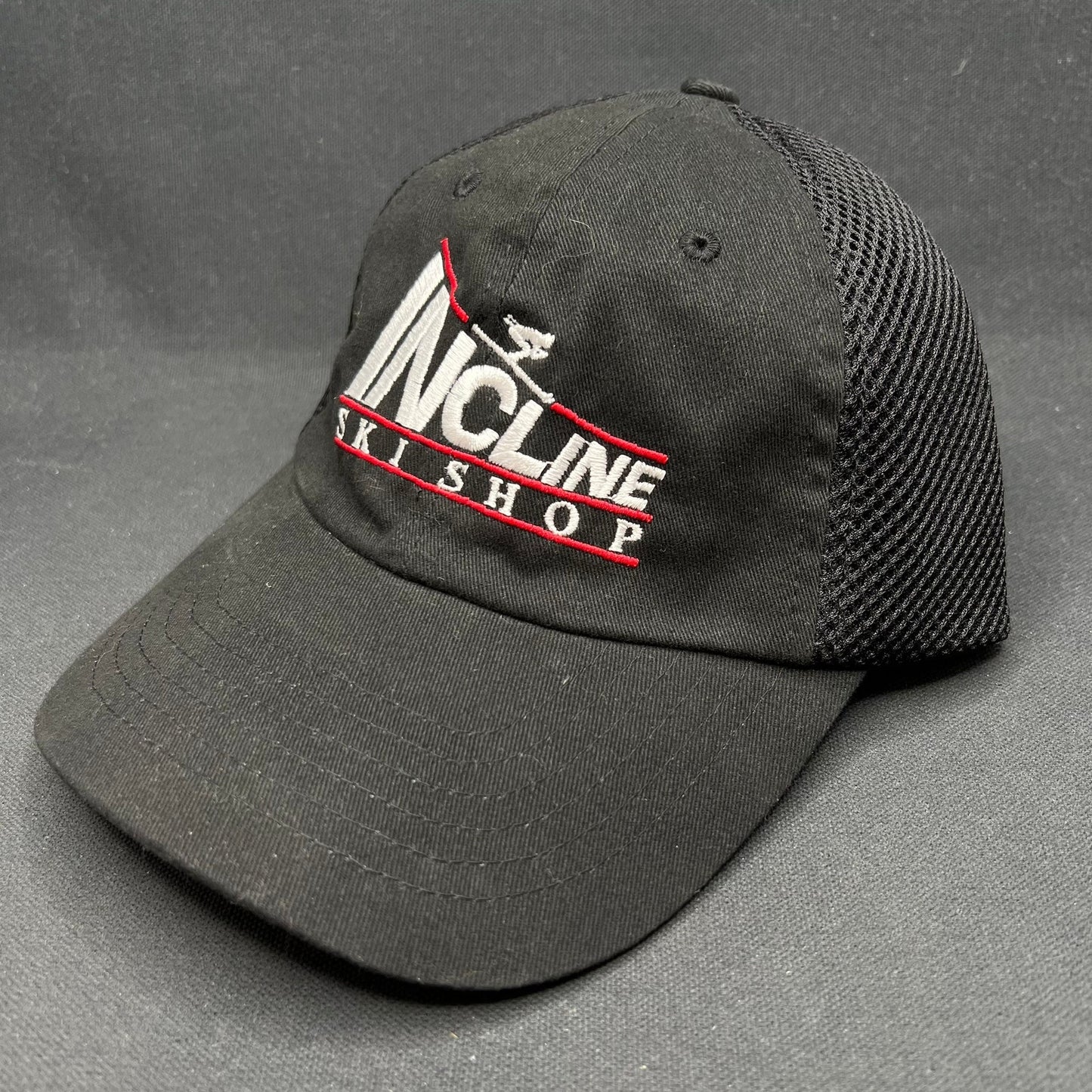 Vintage Incline Ski Shop Trucker Hat Black Mesh Strapback Cap