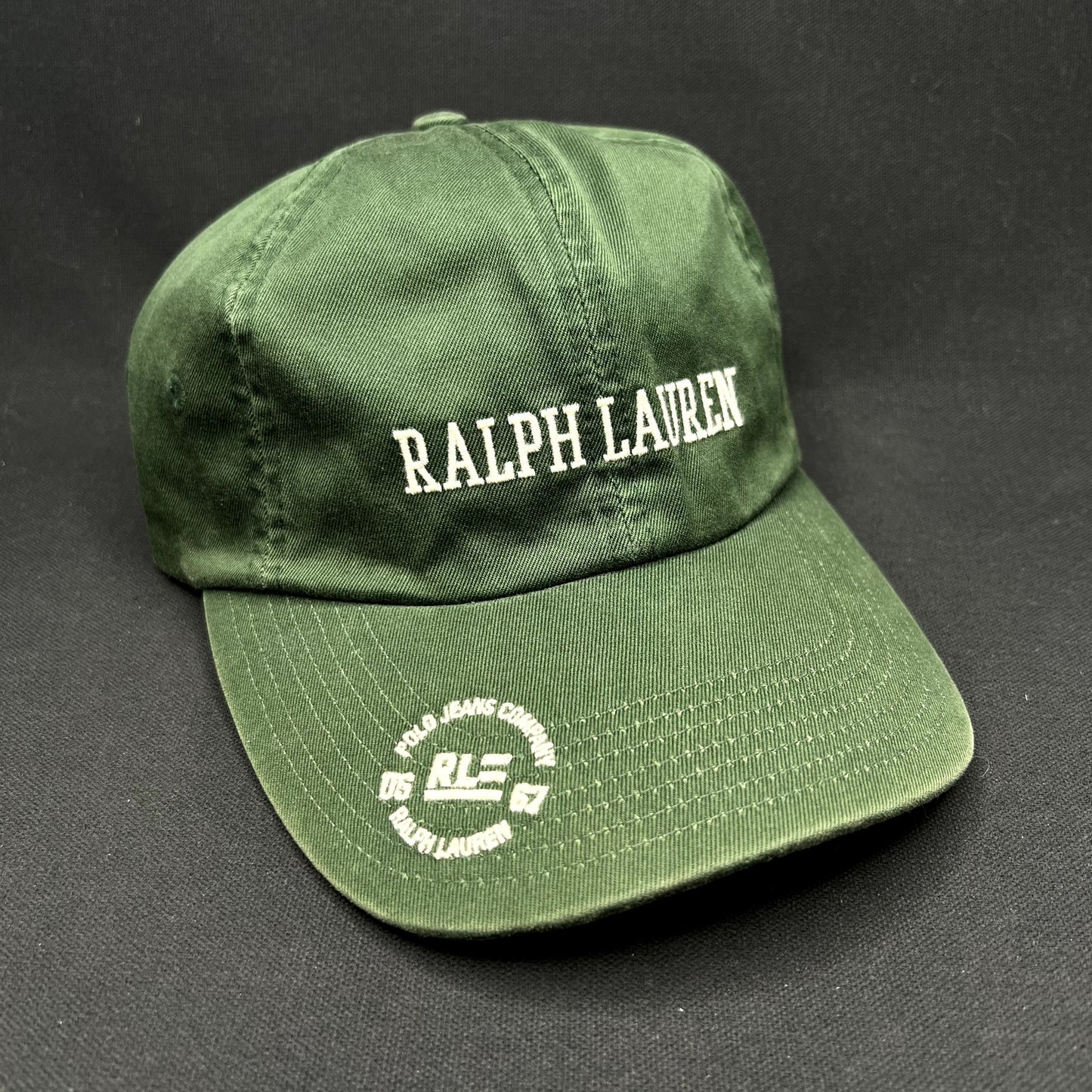 Vintage Polo Jeans Co Ralph Lauren Strapback Hat Green USA