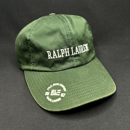 Vintage Polo Jeans Co Ralph Lauren Strapback Hat Green USA
