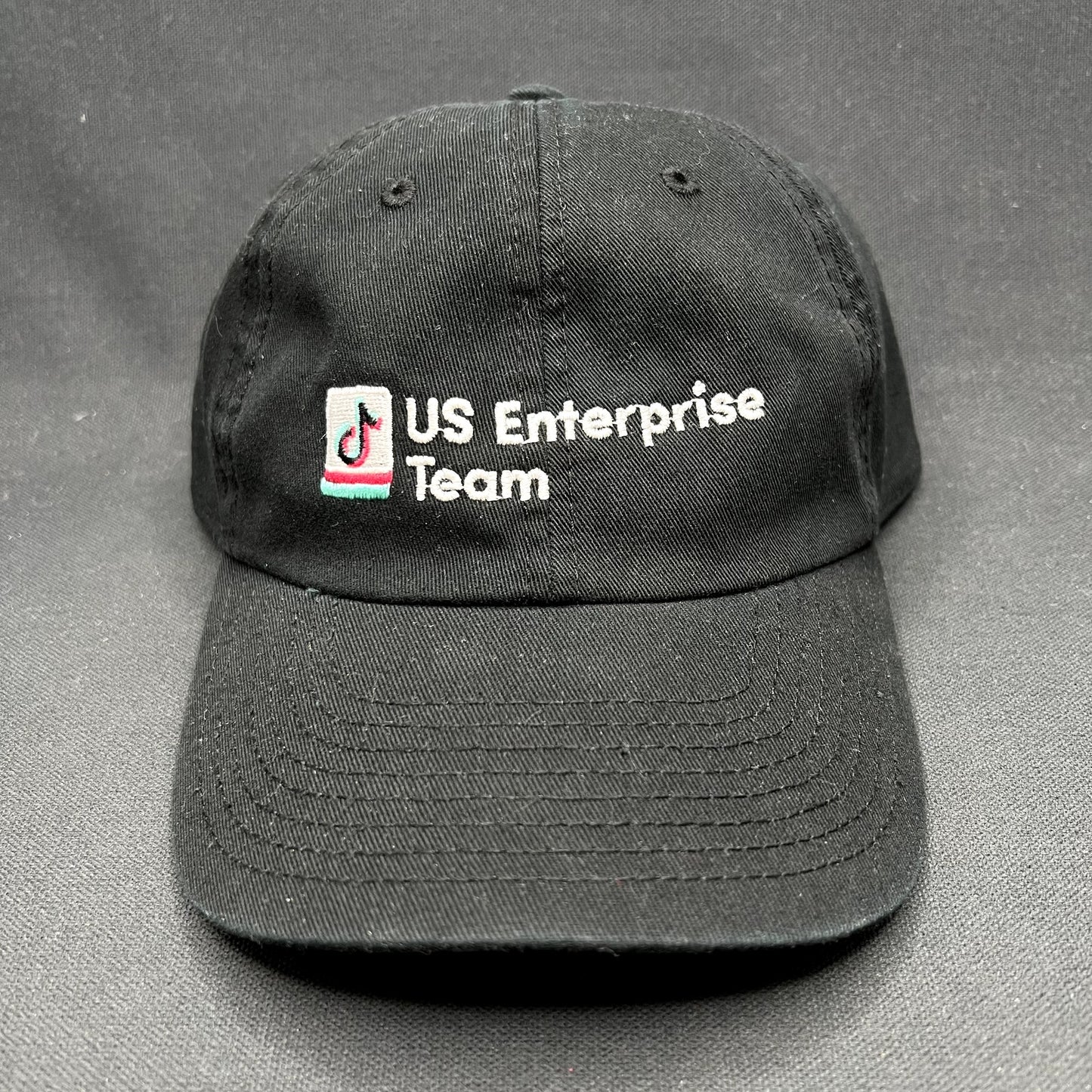 TikTok US Enterprise Team Strapback Hat Drop The Beat Black Cap