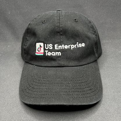 TikTok US Enterprise Team Strapback Hat Drop The Beat Black Cap