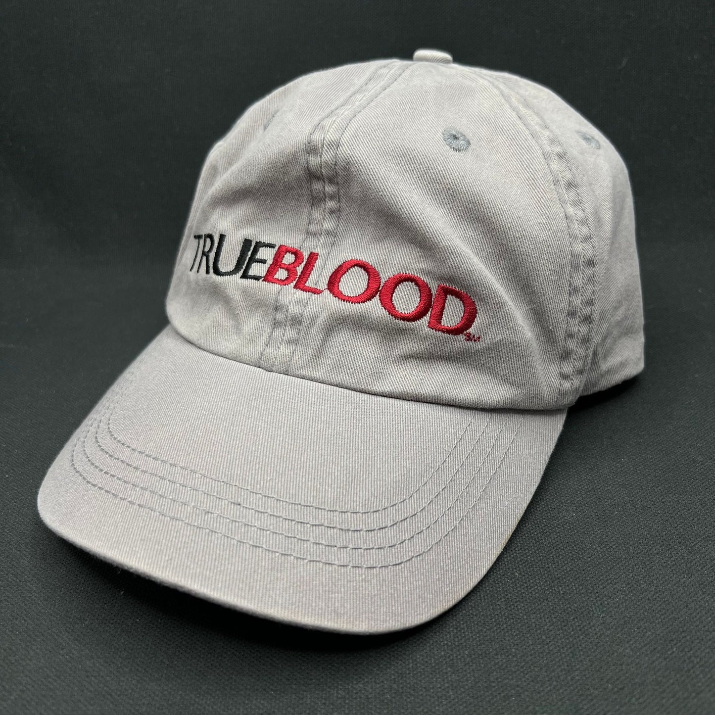 True Blood HBO Strapback Hat Gray Embroidered Logo TV Series Cap