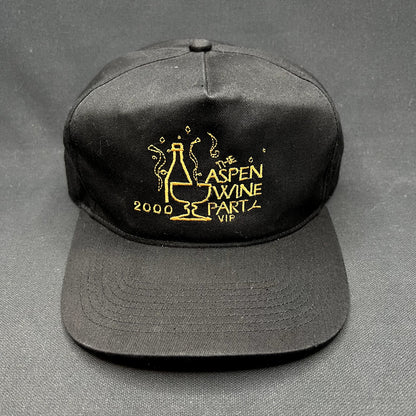 Vintage 2000 Aspen Wine Party VIP Millennium Strapback Hat Y2K