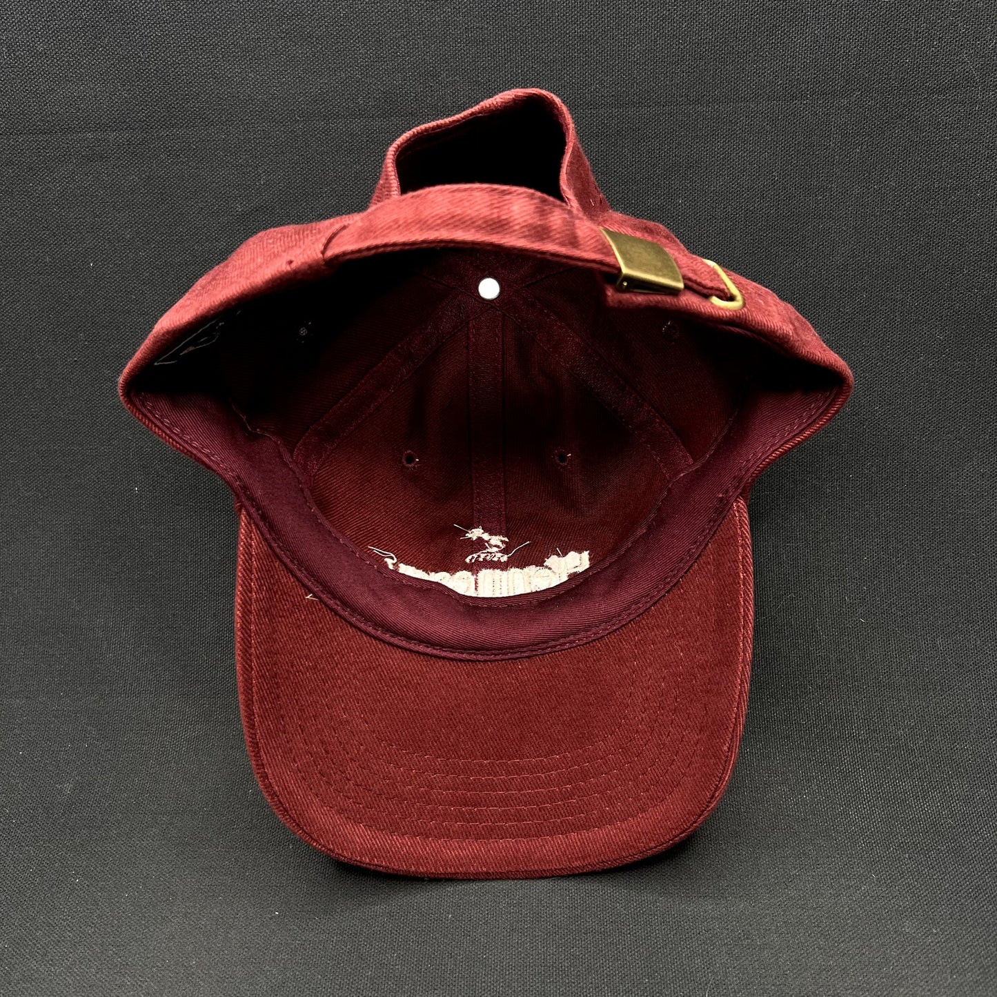 Vintage Hennessy Cognac Strapback Hat Burgundy Dad Cap Art Headwear