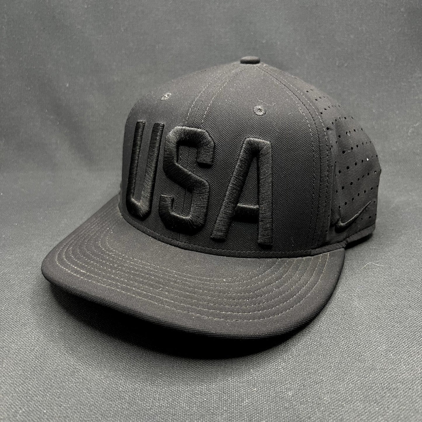 Nike Team USA Snapback Hat Blackout Dri-FIT Olympic Cap