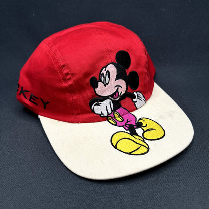 Disney Mickey Mouse Kids Snapback Hat Red White Embroidered Character Cap Youth