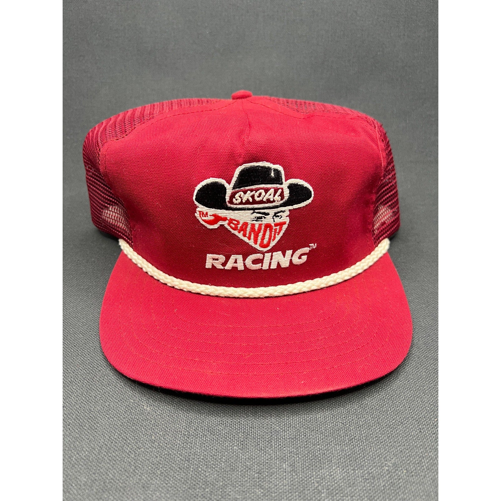 Rare Vintage 1980s Skoal Bandit Racing Rope Snapback Trucker Hat – Made In USA