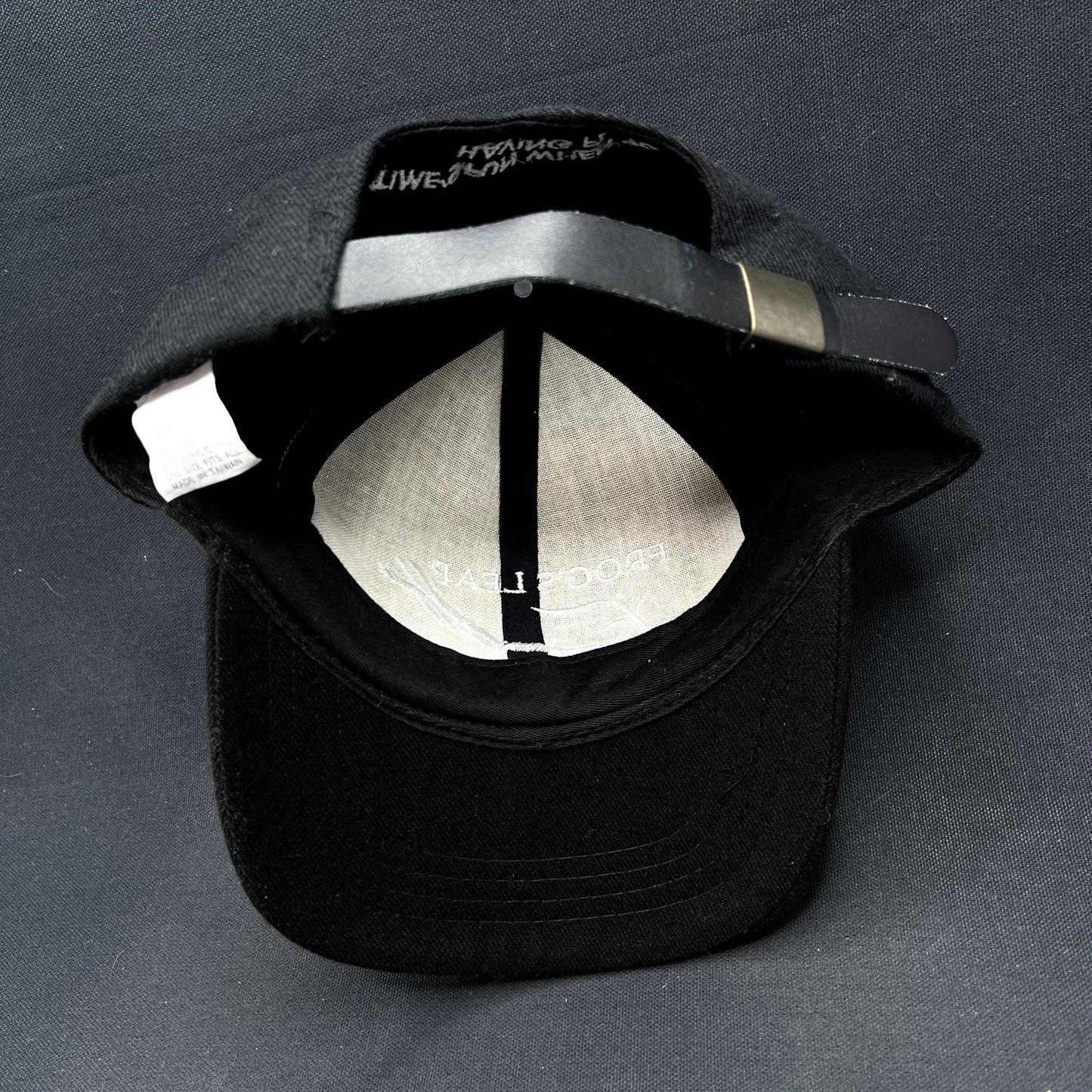 Vintage Frog’s Leap Napa Valley Winery Strapback Hat Black Leather Strap