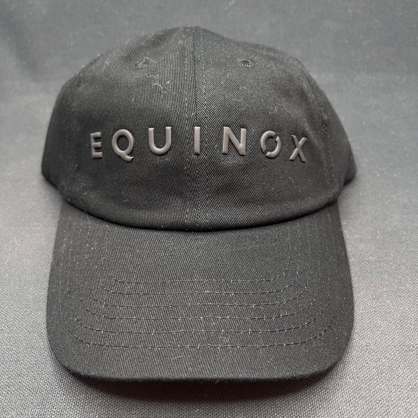 Equinox x DI Snapback Hat Black Rubber Logo Gym Fitness Cap Strapback