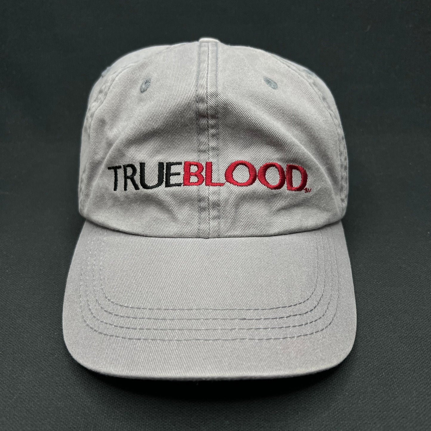 True Blood HBO Strapback Hat Gray Embroidered Logo TV Series Cap