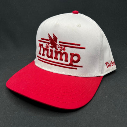Trump 2024 Snapback Hat Red White Campaign Style Cap Adjustable