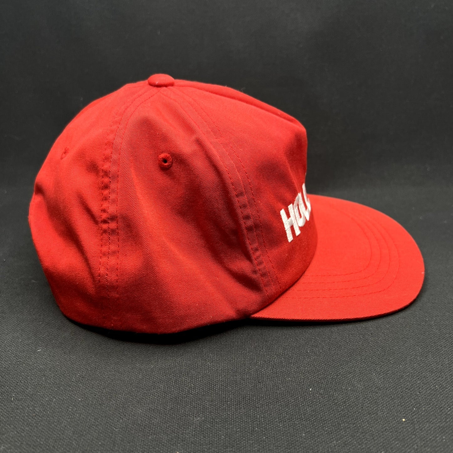 Retro Hollywood Snapback Hat Red White Yupoong Classic