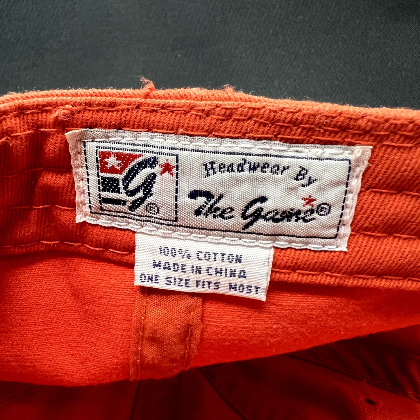 Vintage PGA Tour Logo Strapback Hat Orange The Game Golf Dad Cap Adjustable