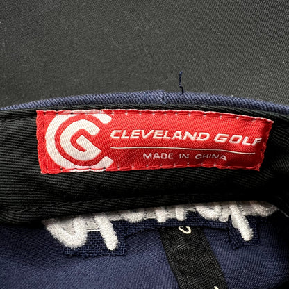 Vintage Cleveland Golf Strapback Hat Navy Blue Embroidered Logo Adjustable