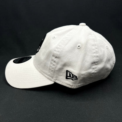 Music Logo New Era 9TWENTY Strapback Hat White Black Dad Cap