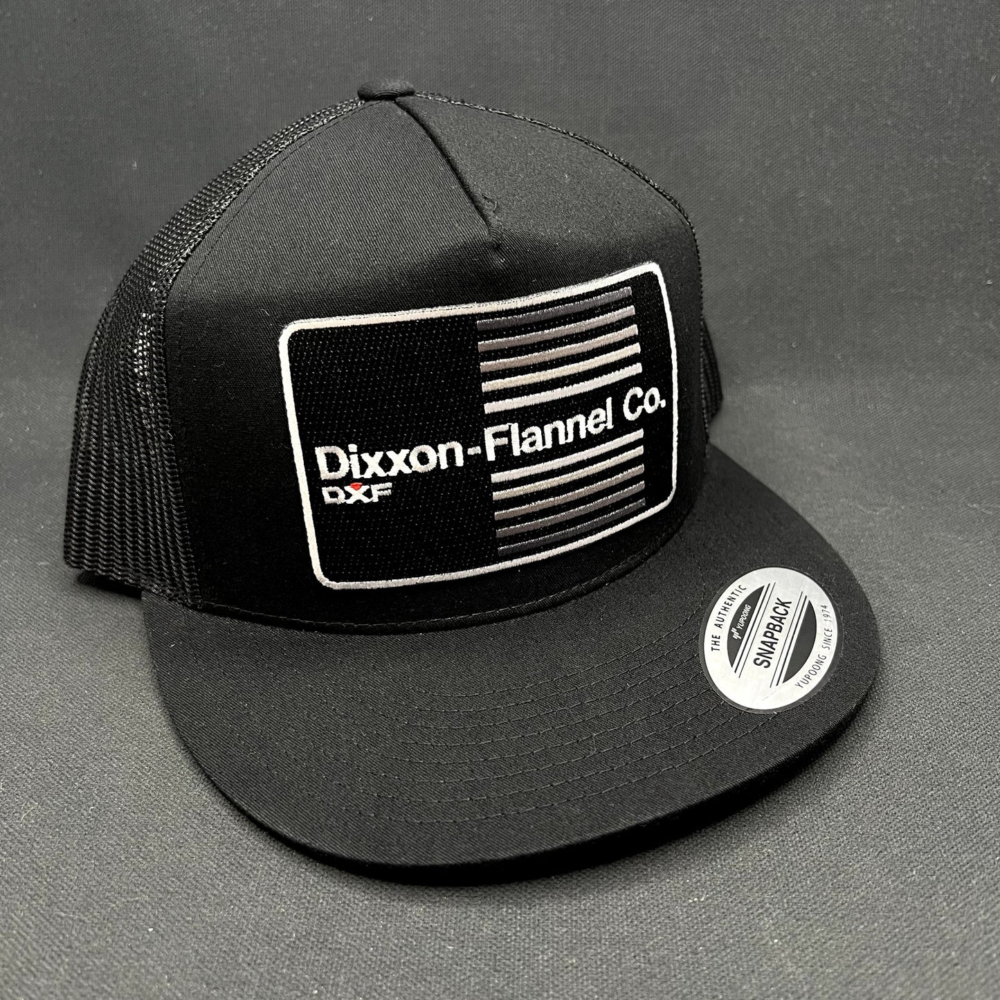 Dixxon Flannel Co Snapback Trucker Hat Black Yupoong Mesh NWT