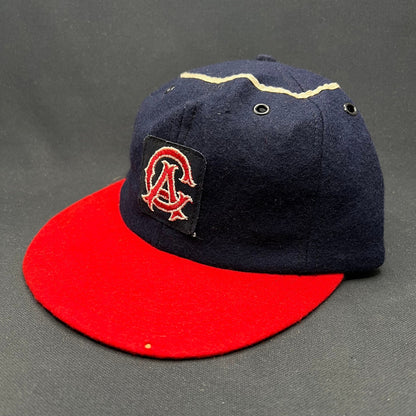 Vintage California Angels Wool Snapback Hat Navy Red Green Undervisor