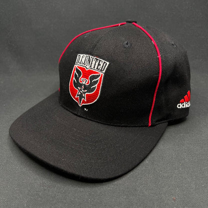 Vintage Adidas DC United MLS Snapback Hat Black Red Soccer Cap