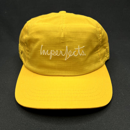 Imperfects Ripstop Strapback Hat Yellow Outdoor Camp Cap USA Made