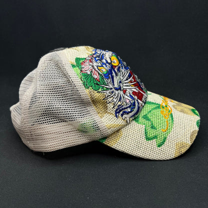 Ed Hardy Don Ed Hardy Tiger Rhinestone Trucker Hat Y2K