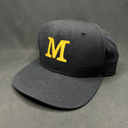 Vintage Marlton DuPont New Era Snapback Hat Black Gold USA