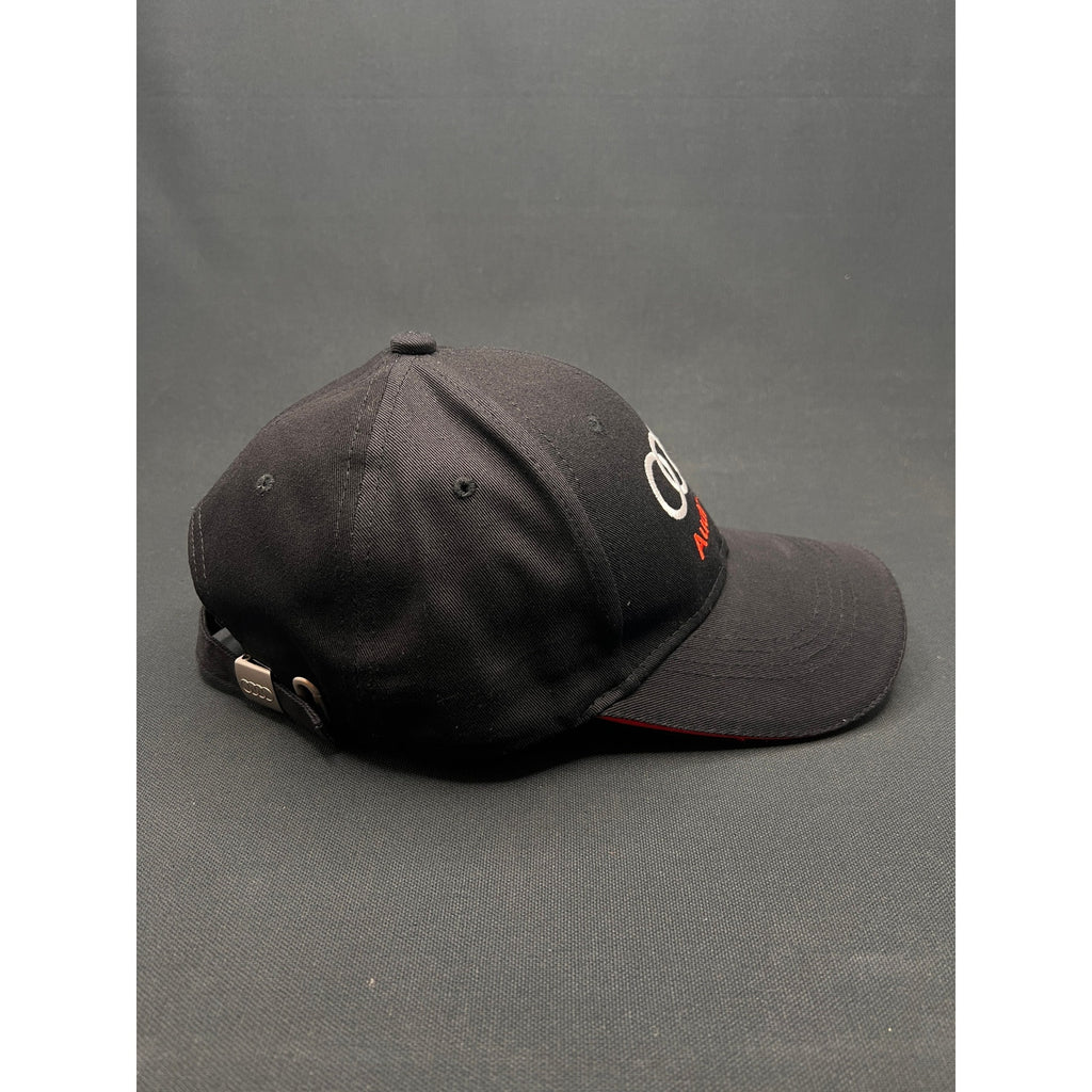 Audi Automotive Rings Logo Hat Black Twill Strapback Metal Clasp OEM Promo