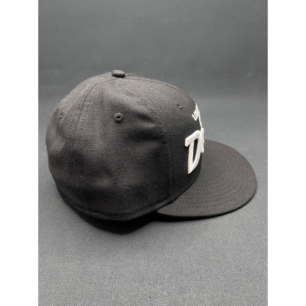 LA Dodgers Black White Script New Era 59FIFTY Fitted Hat New Era MLB 7¼