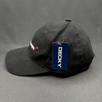 McLaren Logo Black Strapback Hat Decky Style 112 Adjustable Cap