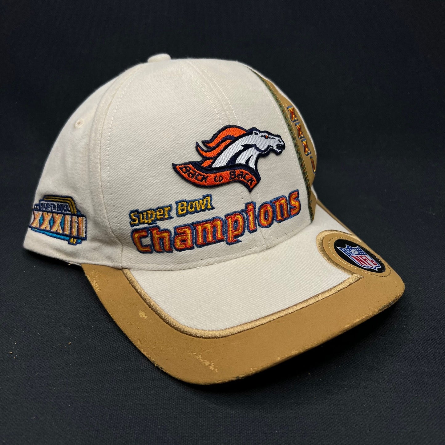 Vintage Denver Broncos Super Bowl XXXII Champions Snapback Hat 98 Logo Athletic