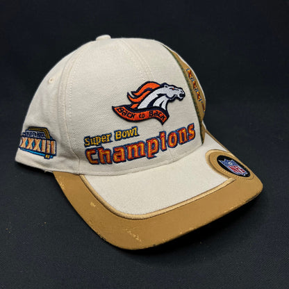 Vintage Denver Broncos Super Bowl XXXII Champions Snapback Hat 98 Logo Athletic