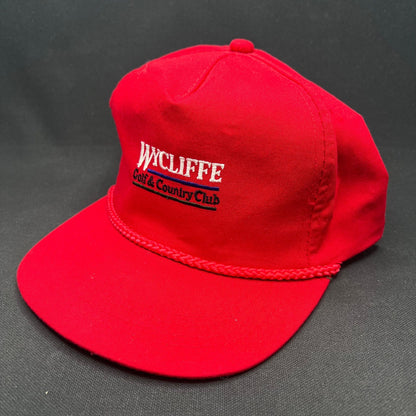 Vintage Wycliffe Golf & Country Club Rope Snapback Hat Yupoong