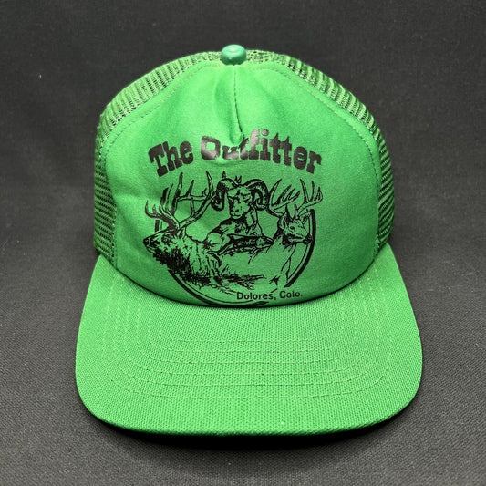 Vintage 1980s The Outfitter Dolores Colorado Snapback Trucker Hat Hunting Cap