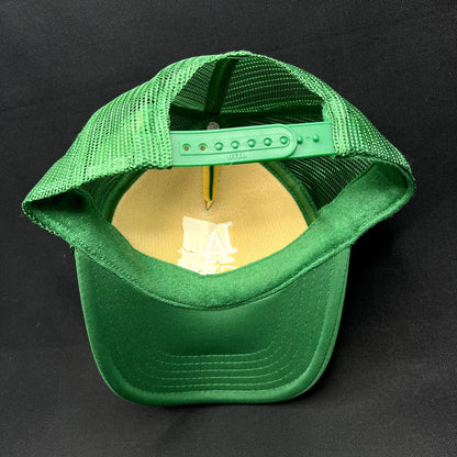 LA Art Club Painted Trucker Snapback Hat Green Custom Graffiti
