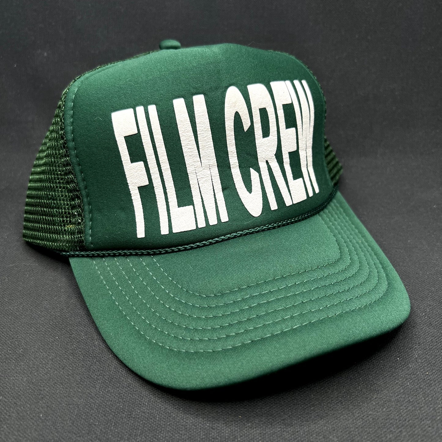 Vintage FILM CREW Green Mesh Trucker Snapback Hat Nissun Cap