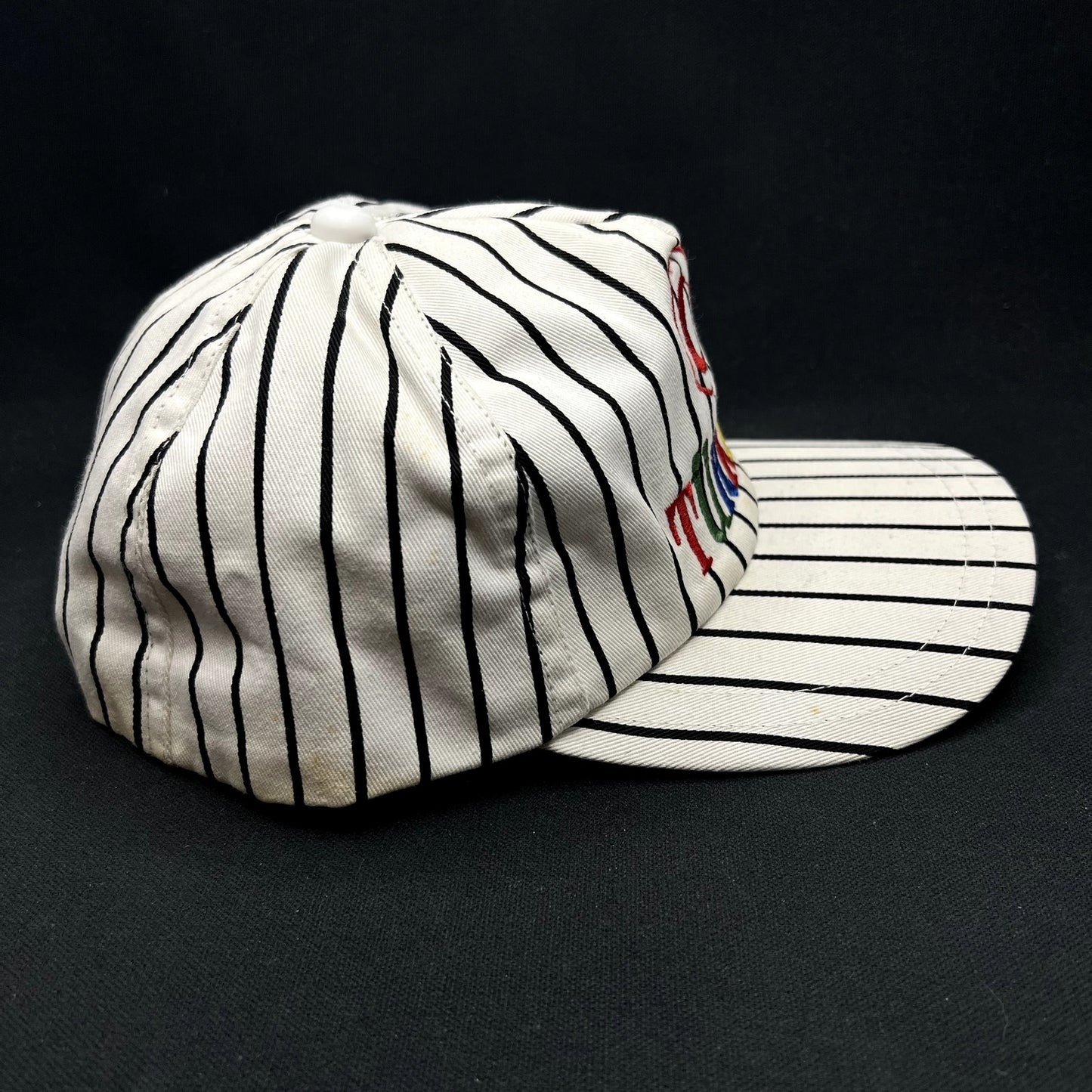 Vintage Turkey Snapback Hat Pinstripe Multicolor Embroidered Tourist Cap