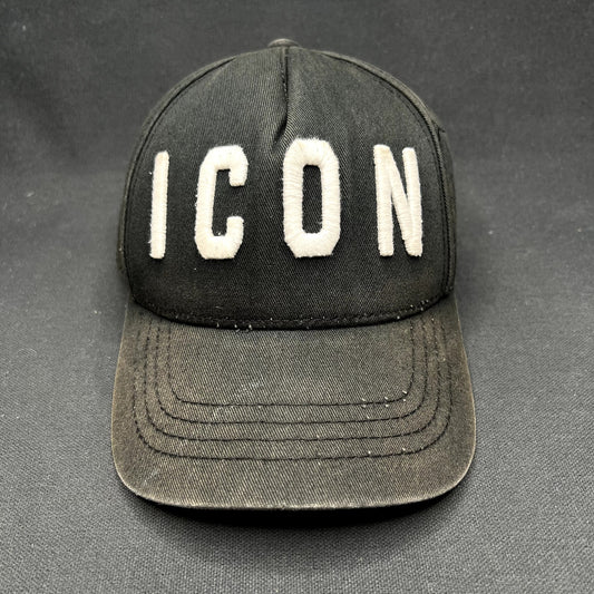 DSQUARED2 ICON Strapback Hat Black Designer Baseball Cap