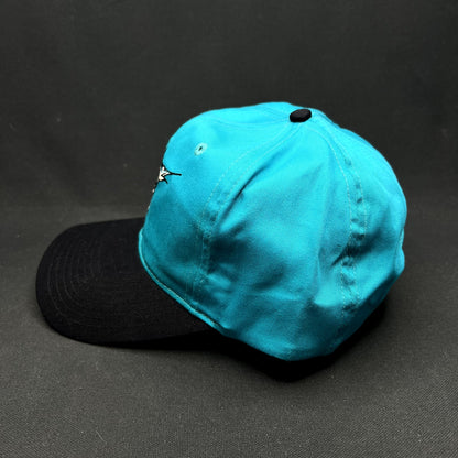 Vintage Florida Marlins Snapback Hat Twins Enterprise Teal MLB Cap