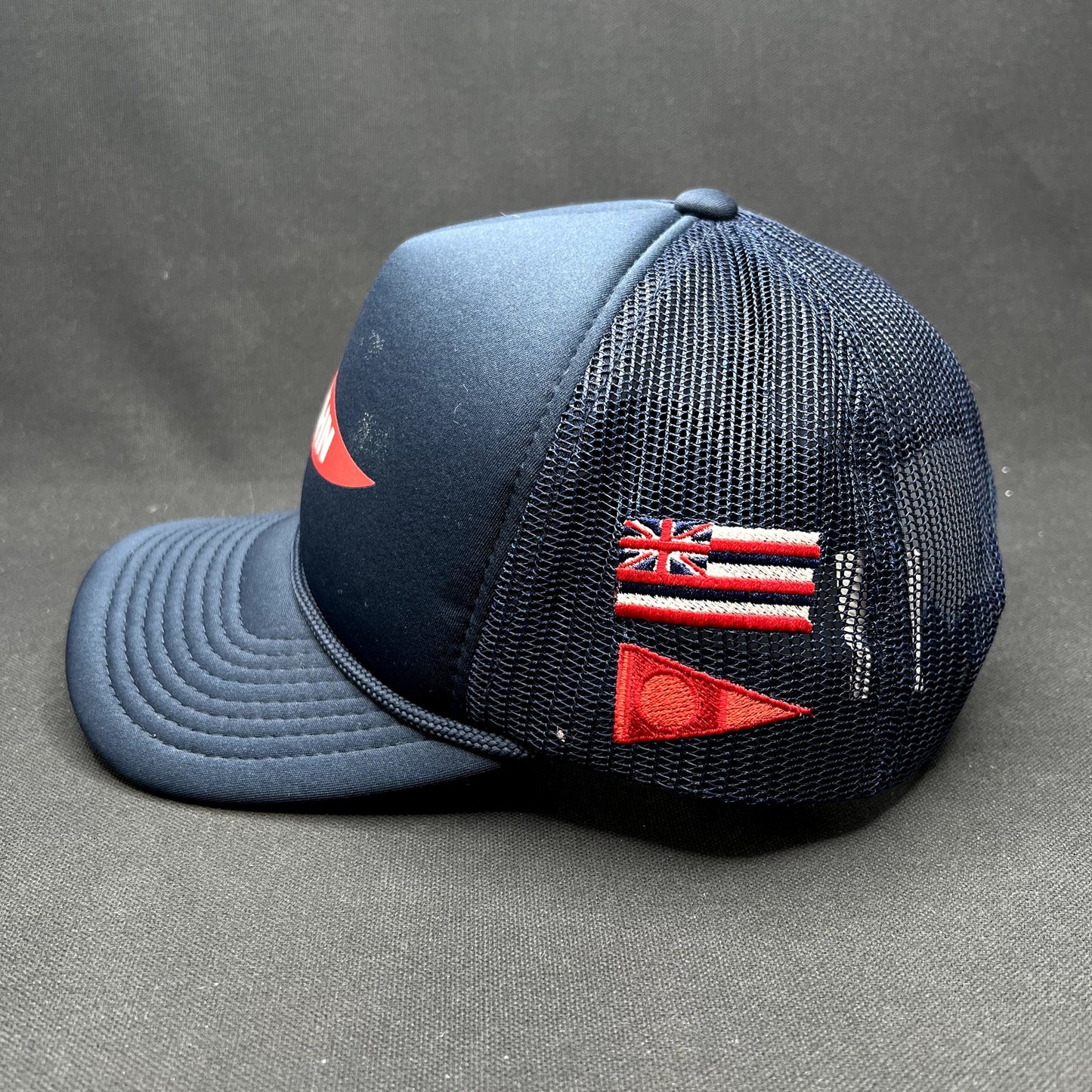Vintage Go John Patriotic Trucker Snapback Hat USA Flag Mesh Cap