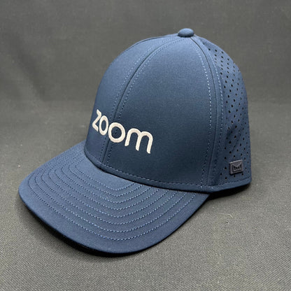 Melin Hydro A-Game Zoom Logo Snapback Hat Navy Performance