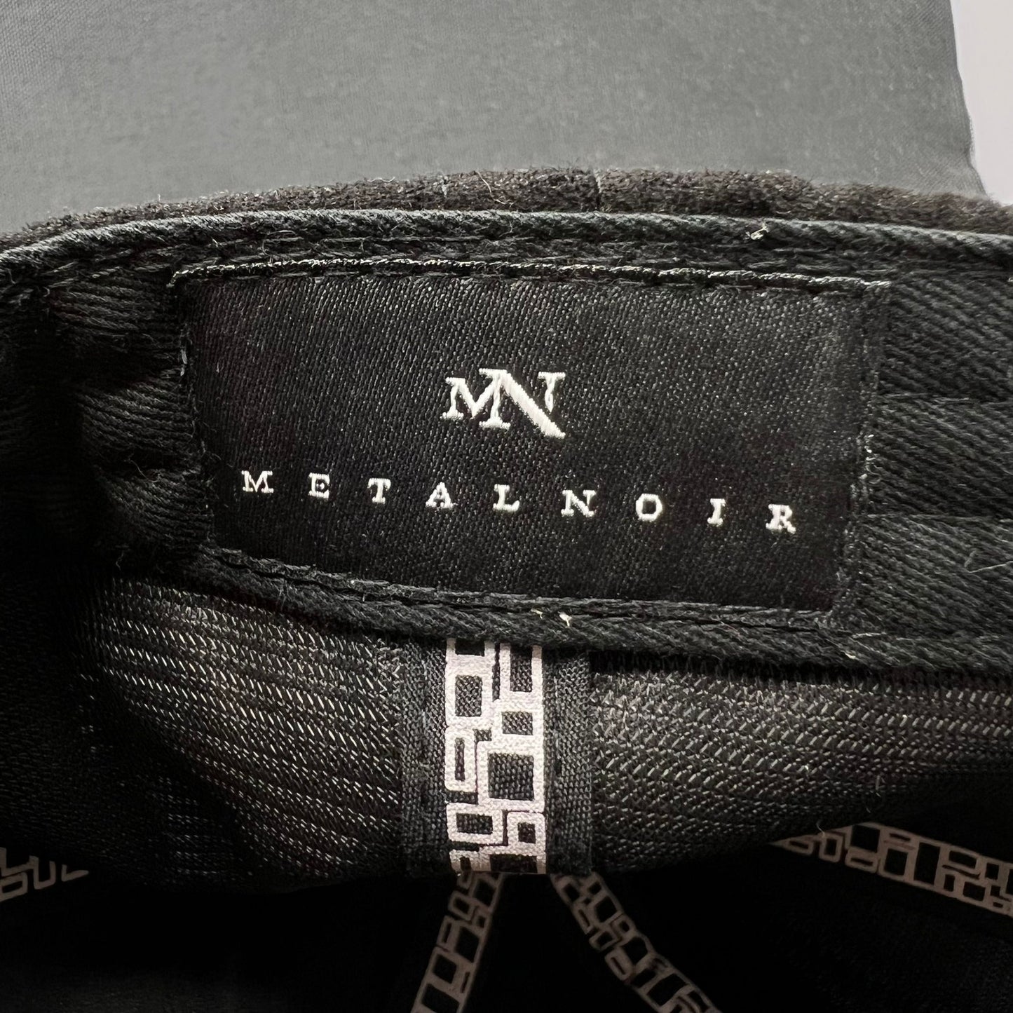 Metal Noir Strapback Hat Black Minimal Designer Jewelry Brand